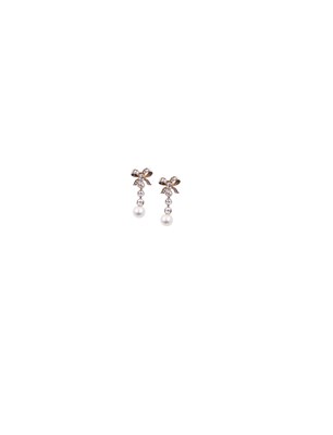 Lot 569 - PAIR OF DIAMOND AND CULTURED PEARL EARRINGS