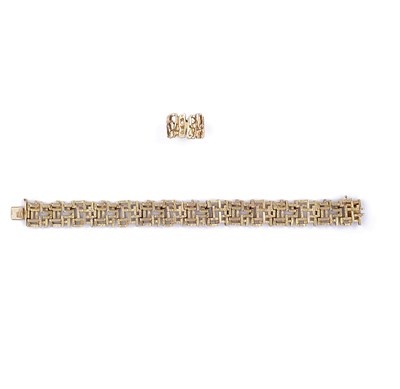 Lot 591 - NINE CARAT GOLD BRACELET