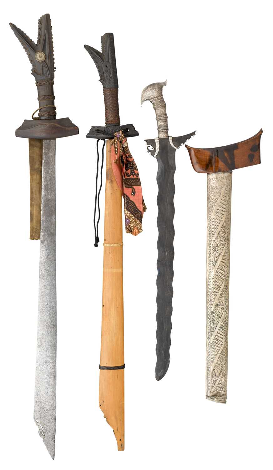 Lot 6 - TWO MORO SWORDS (KAMPILAN)