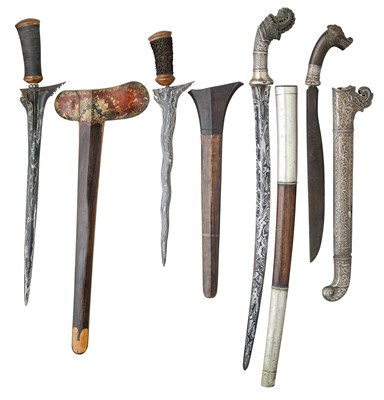 Lot 8 - TWO BALINESE SHORTSWORDS (KERIS)