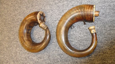 Lot 28 - TWO NORTH AFRICAN POWDER HORNS