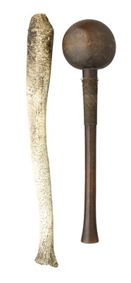 Lot 68 - AN AFRICAN CLUB (KNOBKERRIE) AND A BACULUM