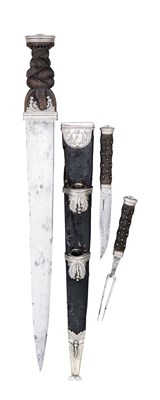 Lot 113 - A FINE SCOTTISH SILVER-MOUNTED DIRK BY MARSHALL