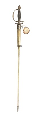 Lot 116 - A FINE FRENCH SMALL-SWORD WITH CHISELLED AND GILT IRON HILT