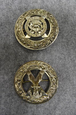 Lot 133 - A PLAID BROOCH OF THE SEAFORTH HIGHLANDERS AND ANOTHER FOR THE ROYAL SCOTS