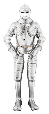 Lot 147 - A COMPOSITE CAP-A-PIE FIELD ARMOUR