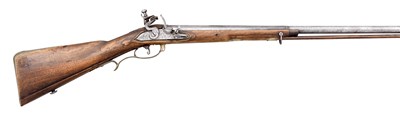 Lot 229 - A 40 BORE GERMAN FLINTLOCK SPORTING GUN FOR A BOY