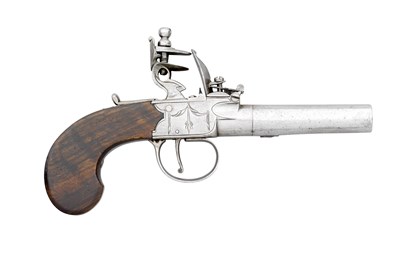 Lot 235 - A 54 BORE FLINTLOCK BOX-LOCK POCKET PISTOL BY WILLIAM ASTON