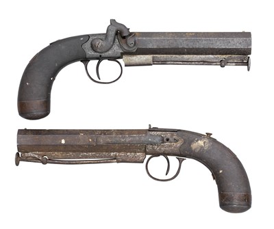 Lot 244 - A PAIR OF 10 BORE IRISH PERCUSSION BELT PISTOLS BY EDWARD BASSET