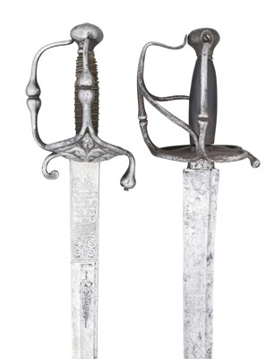 Lot 262 - TWO NORTH EUROPEAN CAVALRY SWORDS
