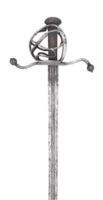 Lot 271 - A NORTH EUROPEAN BASKET-HILTED BROADSWORD (TESSAK)