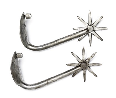 Lot 277 - A PAIR OF ROWEL SPURS IN 16TH CENTURY STYLE