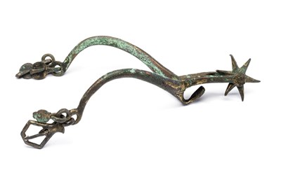 Lot 279 - A GILT-BRONZE ROWEL SPUR