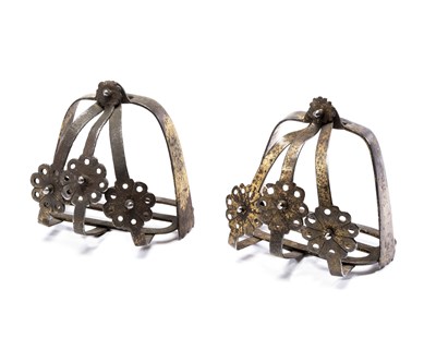 Lot 280 - A PAIR OF STIRRUPS