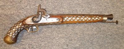 Lot 362 - A 28 BORE AFGHAN PERCUSSION PISTOL