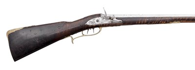 Lot 376 - A .550 CALIBRE GERMAN BUTT RESERVOIR AIR RIFLE BY WENTSLAU A EHRNBREITSTEIN