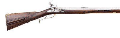 Lot 396 - A .550 CALIBRE GERMAN FLINTLOCK SPORTING RIFLE