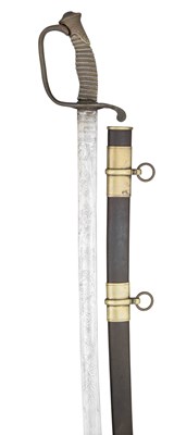 Lot 411 - THE MODEL 1850 INFANTRY OFFICER'S SWORD OF CAPTAIN DANIEL METZGER