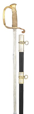 Lot 413 - THE MODEL 1852 NAVAL OFFICER'S SWORD OF GUSTAV FREDENBURG