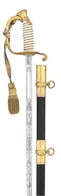 Lot 418 - A MODEL 1853 NAVAL OFFICER'S SWORD