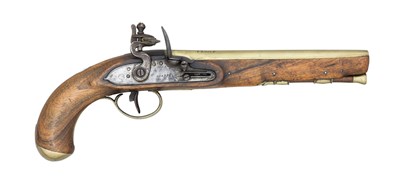 Lot 438 - A .550 CALIBRE SHARPE'S FLINTLOCK PISTOL