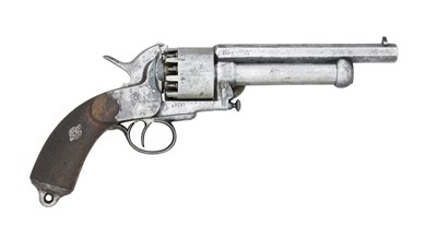Lot 445 - A RARE .42 CALIBRE SECOND MODEL LEMAT TEN-SHOT PERCUSSION REVOLVER