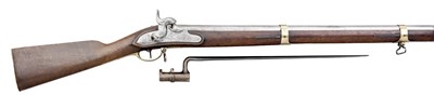Lot 493 - A .72 CALIBRE PRUSSIAN MODEL 1809/36 PERCUSSION MUSKET FOR UNITED STATES SERVICE