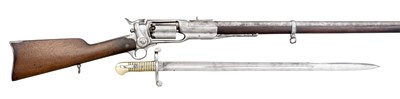 Lot 501 - A .56 CALIBRE COLT MODEL 1855 MILITARY REVOLVING RIFLE