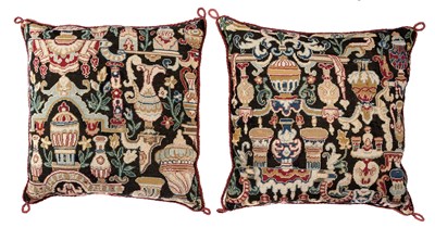 Lot 118 - A PAIR OF CUSHIONS, 17TH CENTURY AND LATER