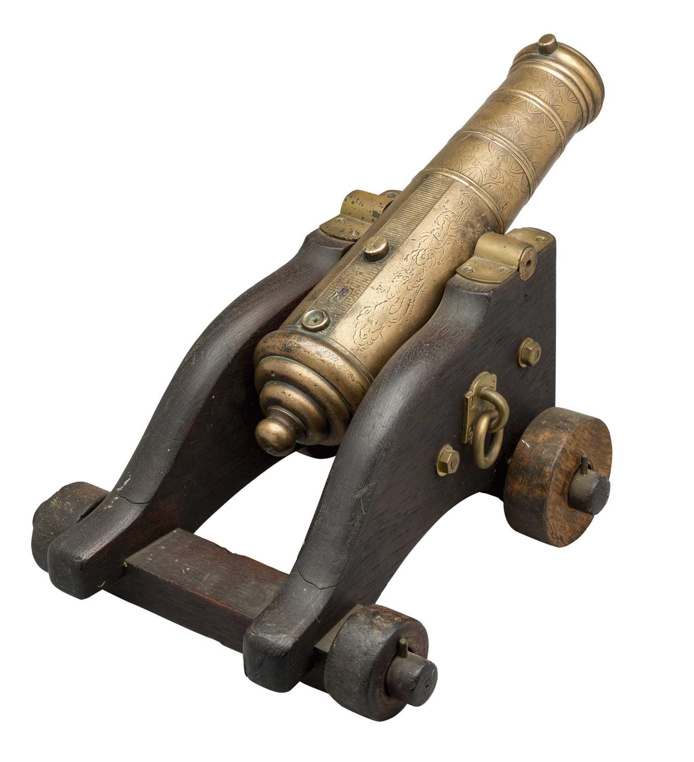 Lot 17 - A JAPANESE BRONZE SALUTING CANNON, EDO PERIOD, 19TH CENTURY