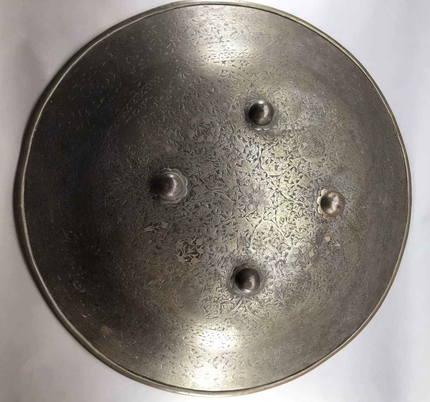 Lot 47 - AN INDO-PERSIAN SHIELD (DHAL), 19TH CENTURY
