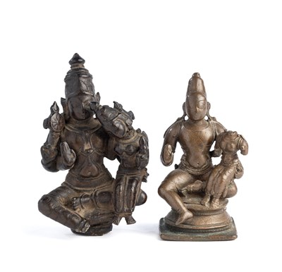 Lot 117 - TWO HINDU BRONZE IMAGES, SOUTH INDIA, 18TH/19TH CENTURY