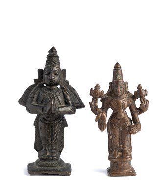 Lot 118 - TWO SMALL BRONZE IMAGES, SOUTH INDIA, 19TH CENTURY