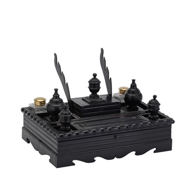 Lot 7 - AN INDIAN COLONIAL EBONY DESK STAND