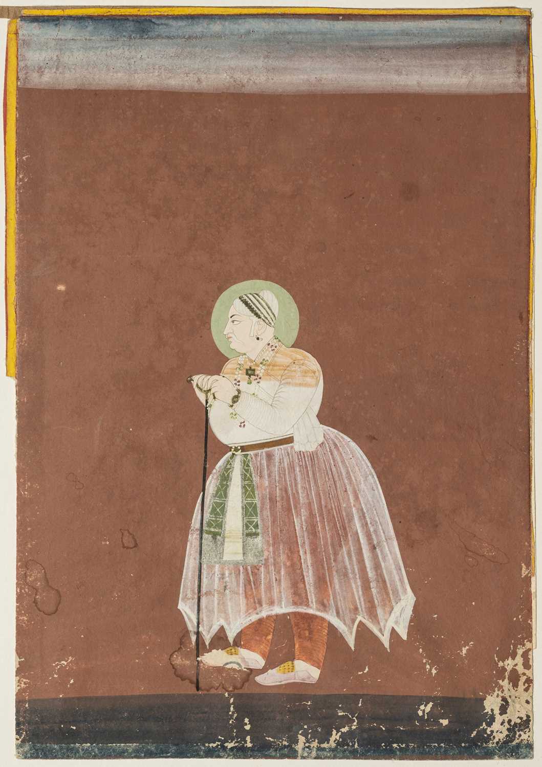 Lot 194 - PORTRAIT OF A RULER, MEWAR, RAJASTHAN, 18TH CENTURY