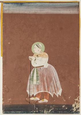 Lot 684 - PORTRAIT OF A RULER, MEWAR, RAJASTHAN, 18TH CENTURY