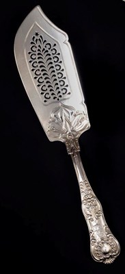 Lot 23 - A WILLIAM IV SILVER FISH SLICE