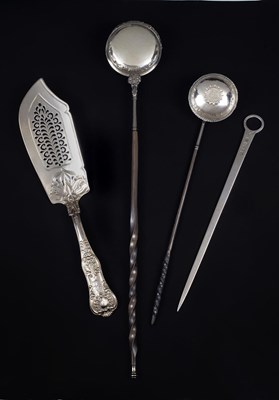 Lot 24 - A SCOTTISH SILVER PUNCH LADLE