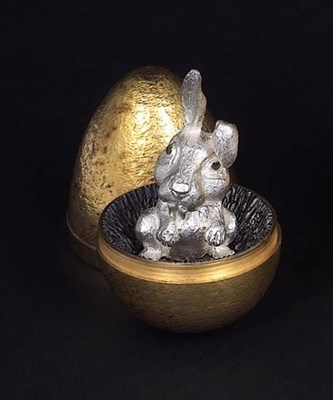 Lot 57 - A SILVER-GILT 'SURPRISE' EGG