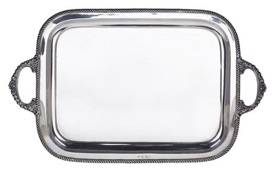 Lot 84 - A GEORGE V SILVER TRAY