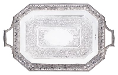 Lot 90 - AN EDWARDIAN SCOTTISH SILVER TRAY