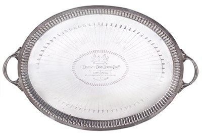 Lot 95 - AN EDWARDIAN SILVER TRAY