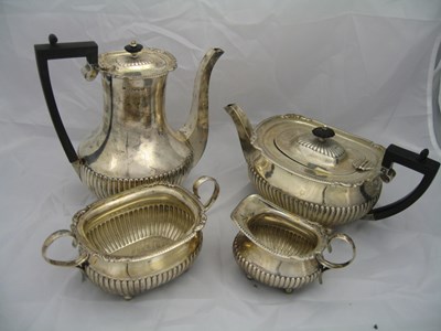 Lot 101 - A VICTORIAN SILVER FOUR-PIECE TEA AND COFFEE SET