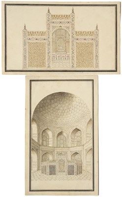 Lot 215 - THE TOMB OF AKBAR, SIKANDRA, COMPANY SCHOOL, EARLY 19TH CENTURY