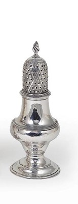 Lot 162 - A GEORGE III SILVER CASTER