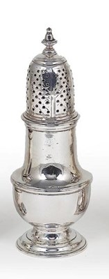 Lot 163 - A GEORGE II SILVER CASTER