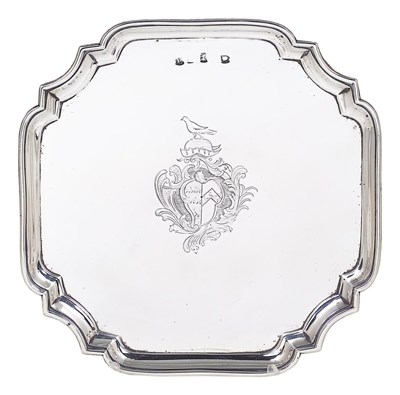 Lot 170 - A GEORGE II SILVER SALVER