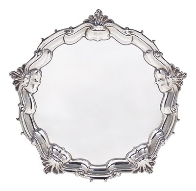 Lot 173 - A GEORGE II SILVER WAITER