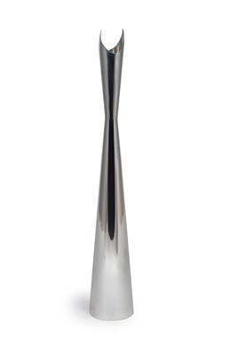 Lot 186 - AN ITALIAN SILVER-COLOURED-METAL 'CARDINALE' VASE