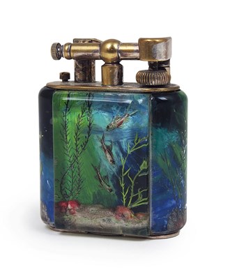 Lot 246 - AN 'AQUARIUM' LIGHTER